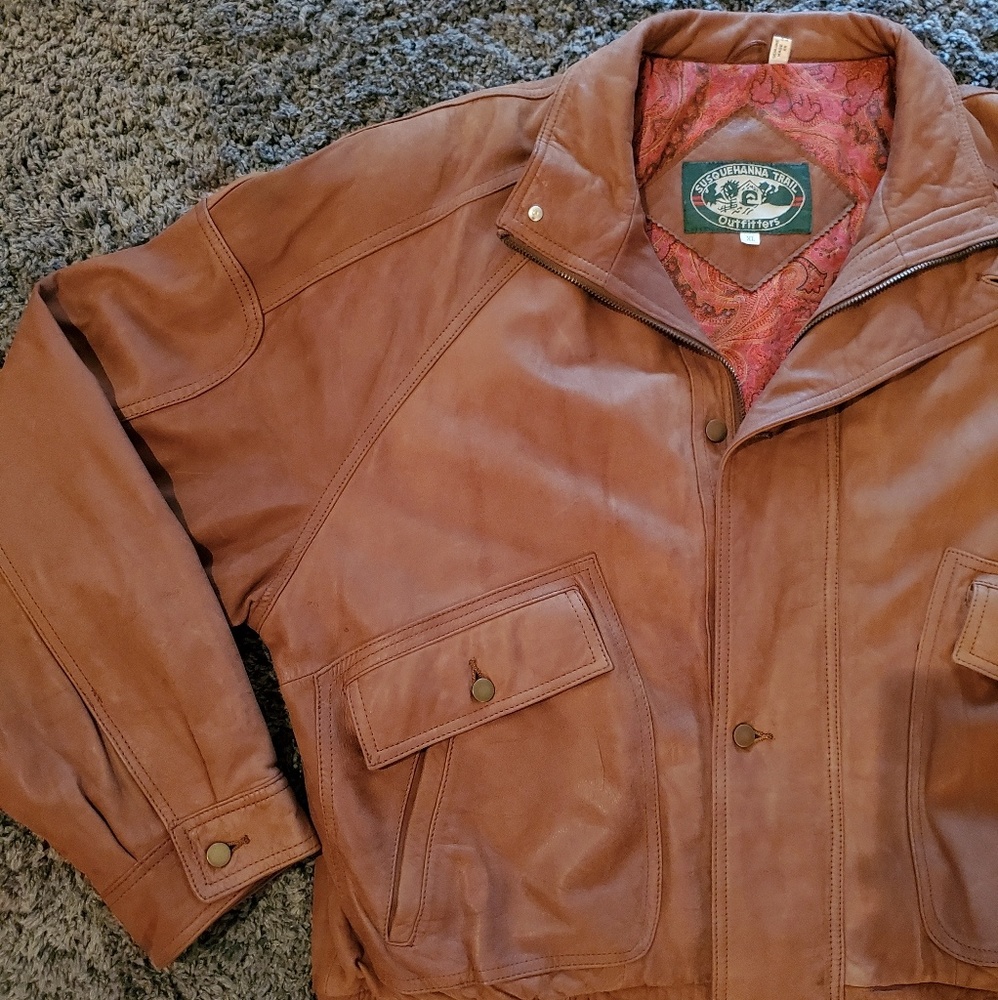 Vintage susquehanna trail outfitters brown leather